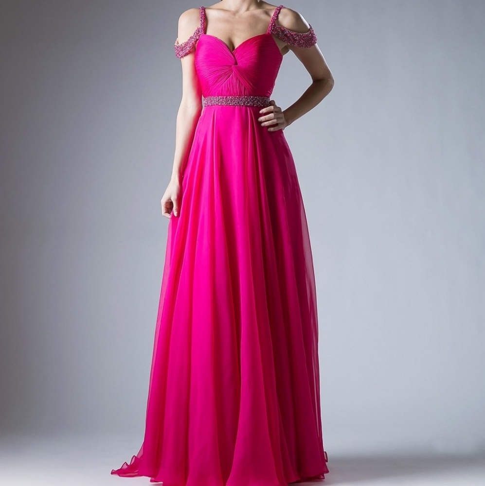 OFF SHOULDER BRIDESMAID EVENING MOTHER OF THE BRIDE DRESS - Picture 3 of 7